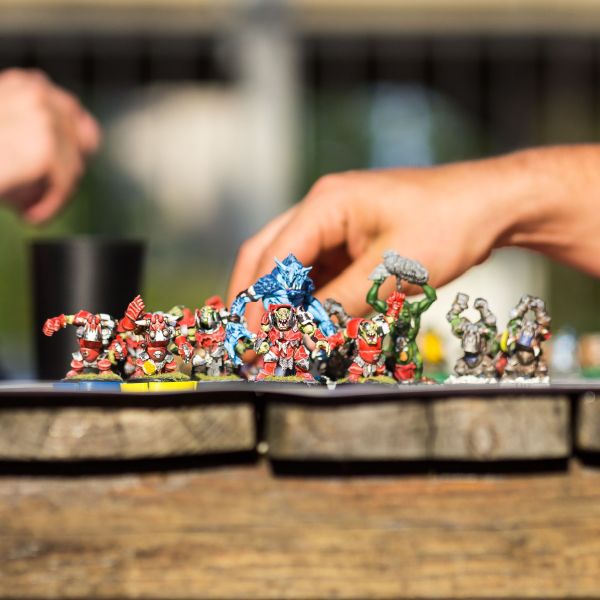 A fully assembled and painted army of Warhammer miniatures, ready to play.